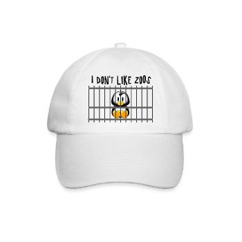I don't like zoos baby Penguin - Pinguin fun4m3 - Baseballkappe - Weiß/Weiß - Vorne