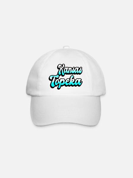 Topeka Kansas Design - Baseballkappe - Weiß/Weiß