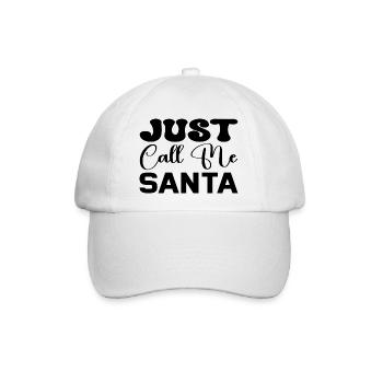 Just call me Santa - Baseballkappe - Weiß/Weiß - Vorne