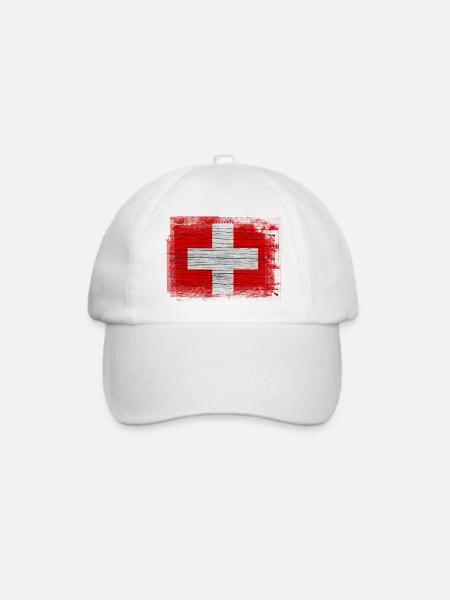 Schweiz Schweizer Alpen Europa Berge Schweiz - Baseballkappe - Weiß/Weiß