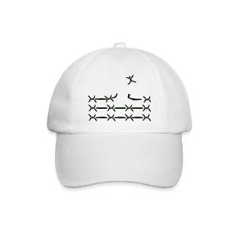 Free Freiheit Hamsterrad Ausbruch Prison Fun Toy - Baseballkappe - Weiß/Weiß - Vorne