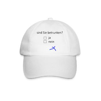sind Sie betrunken? - Baseballkappe - Weiß/Weiß - Vorne