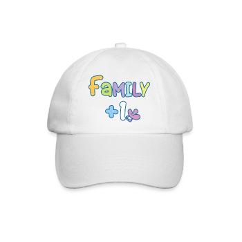 Familie Plus eins - Baseballkappe - Weiß/Weiß - Vorne