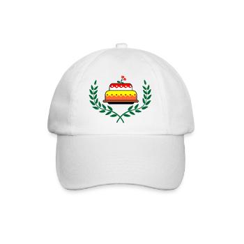 Lauwerkrans Ausdruck "Das i-Tüpfelchen" - Baseballkappe - Weiß/Weiß - Vorne