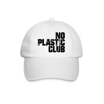 no plastic club Echt Cool Nichts gemacht - Baseballkappe - Weiß/Weiß - Vorne