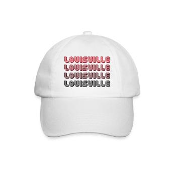 Louisville Gradient Typografie - Baseballkappe - Weiß/Weiß - Vorne