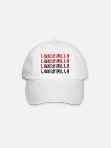 Louisville Gradient Typografie - Baseballkappe - Weiß/Weiß