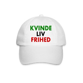 Weibliche Lebensfreiheit - Baseballkappe - Weiß/Weiß - Vorne