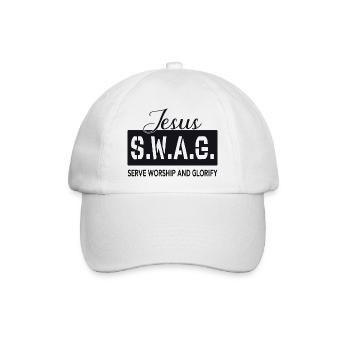 Jesus Swag - Baseballkappe - Weiß/Weiß - Vorne