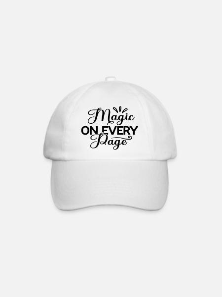 Magic On Every Page - Baseballkappe - Weiß/Weiß