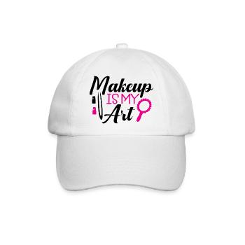 Makeup Is My Art - Baseballkappe - Weiß/Weiß - Vorne