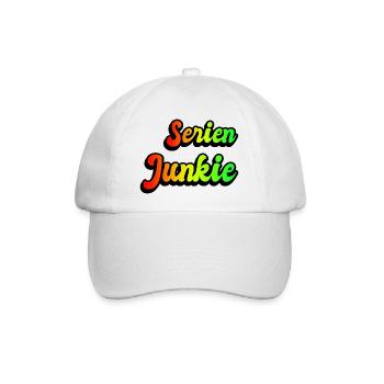 Serien Junkie Regenbogen Design - Baseballkappe - Weiß/Weiß - Vorne