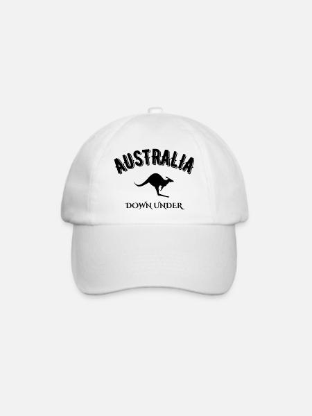 Australien Down Under - Baseballkappe - Weiß/Weiß