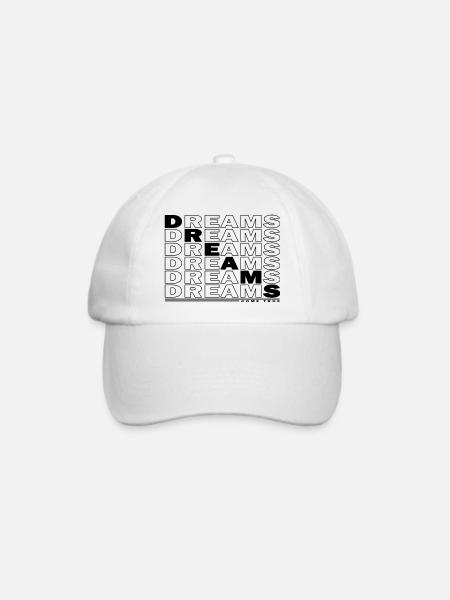 DREAMS - COME TRUE - Baseballkappe - Weiß/Weiß