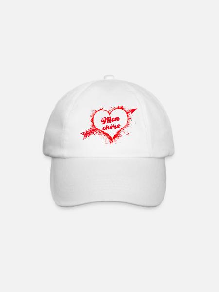 Mon Chere Mein Schatz Liebende Paare Romantik - Baseballkappe - Weiß/Weiß