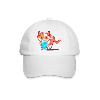 Kaji die kleine Katze - Baseballkappe - Weiß/Weiß - Vorne