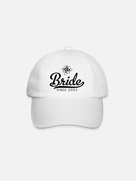 Bride since 2003 - Baseballkappe - Weiß/Weiß