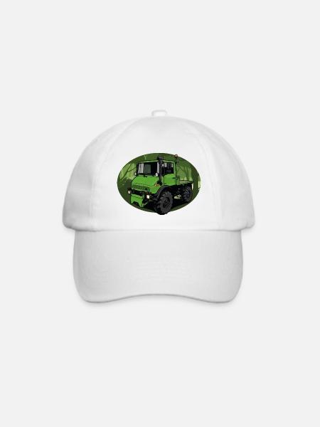 Unimog // Universelles Motorgerät // Illustration - Baseballkappe - Weiß/Weiß