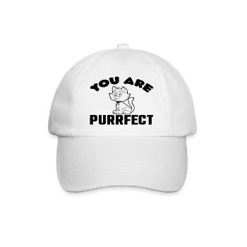 You are Purrfect - Baseballkappe - Weiß/Weiß - Vorne