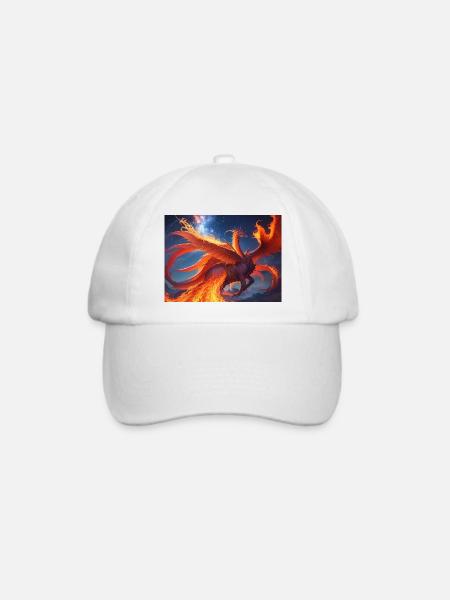 blue red sky with a creature generated ai - Baseballkappe - Weiß/Weiß