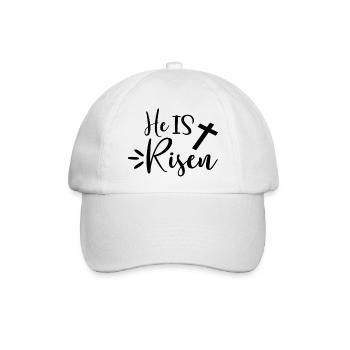He Is Risen - Baseballkappe - Weiß/Weiß - Vorne