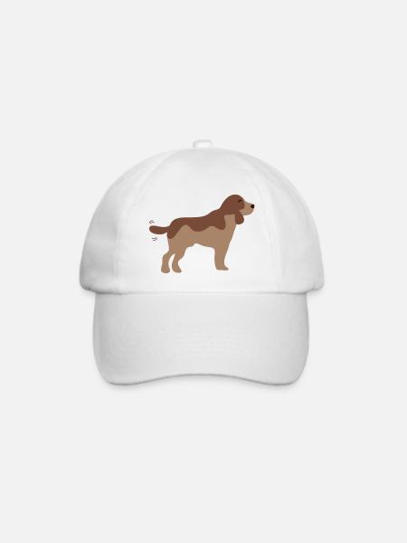 Brauner Welpe - Baseballkappe - Weiß/Weiß
