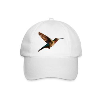 Die bunten Federn der Kolibris leuchten - Baseballkappe - Weiß/Weiß - Vorne