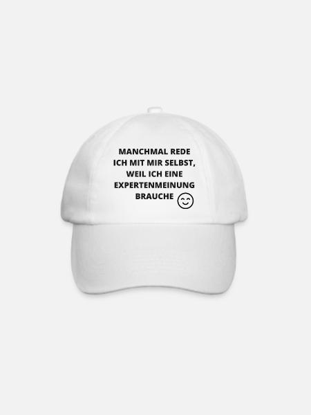 Ich brauch eine Expertenmeinung - Baseballkappe - Weiß/Weiß