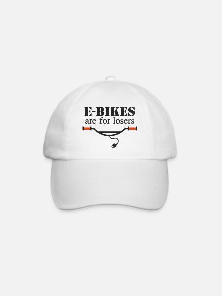 E-Bikes sind für Verlierer - Baseballkappe - Weiß/Weiß