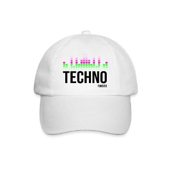 Techno-Musik - Baseballkappe - Weiß/Weiß - Vorne