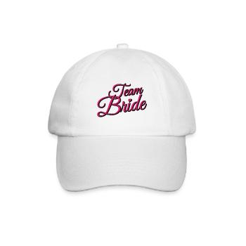 Team Bride Pink - Baseballkappe - Weiß/Weiß - Vorne