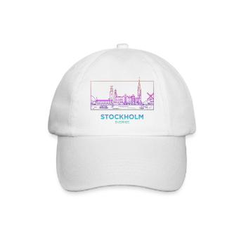 Stockholm Schweden Schweden Skandinavien Skandinavien - Baseballkappe - Weiß/Weiß - Vorne