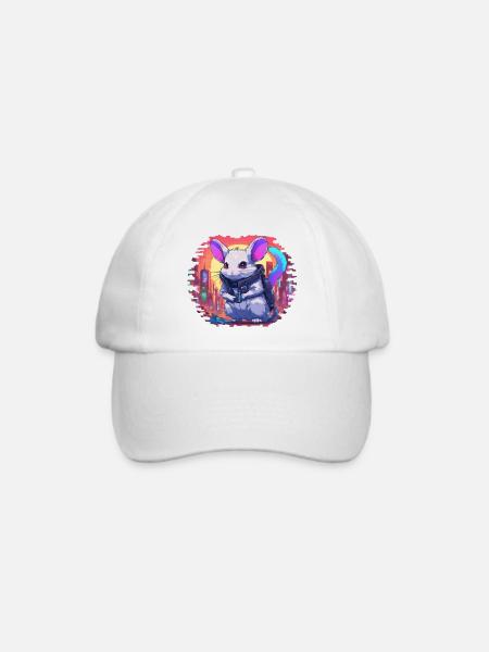 Zephyr // Cyber-Chinchilla - Baseballkappe - Weiß/Weiß