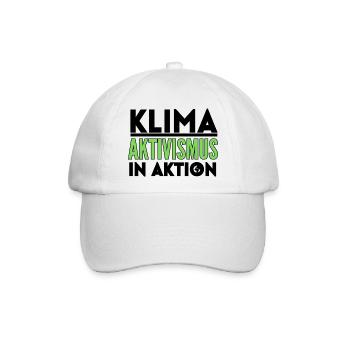 Klima Aktivismus Aktion Protest Umwelt Schutz - Baseballkappe - Weiß/Weiß - Vorne