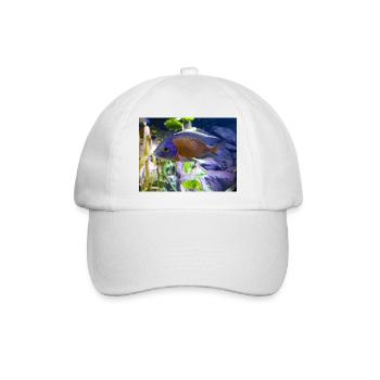 Copadichromis borleyi Buntbarsch - Baseballkappe - Weiß/Weiß - Vorne