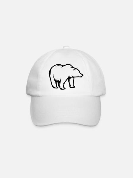 bär - Baseballkappe - Weiß/Weiß
