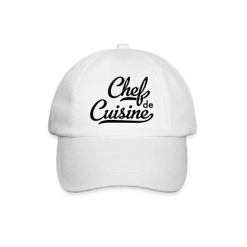 Chef de Cuisine - Baseballkappe - Weiß/Weiß - Vorne