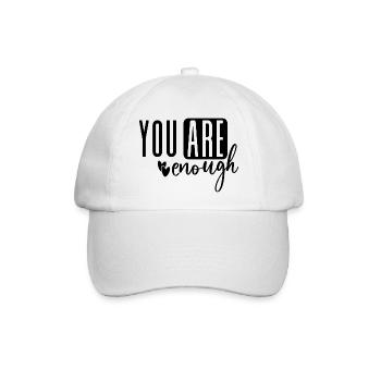 You Are Enough - Baseballkappe - Weiß/Weiß - Vorne