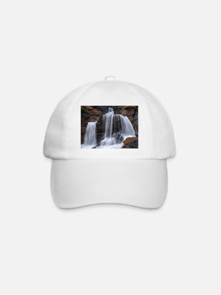 Kuhflucht Wasserfall - Baseballkappe - Weiß/Weiß