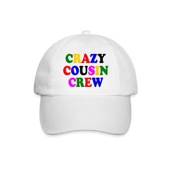 Crazy cousin crew - Baseballkappe - Weiß/Weiß - Vorne