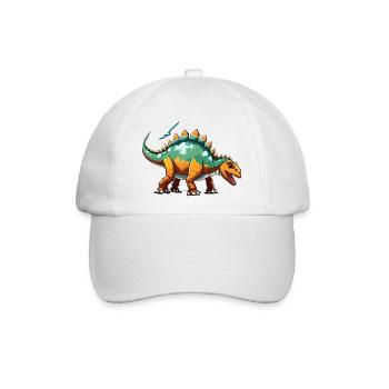 Freundlicher Stegosaurus - Baseballkappe - Weiß/Weiß - Vorne