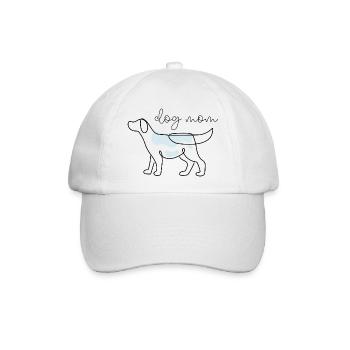 Dog mom hund - Baseballkappe - Weiß/Weiß - Vorne