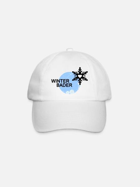 Winterbader Eisbader Winterschwimmen - Baseballkappe - Weiß/Weiß
