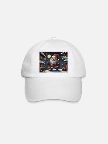 Weihnachtsmann - Baseballkappe - Weiß/Weiß
