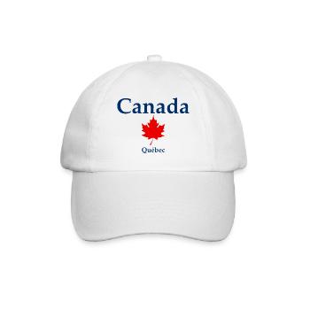 Québec - Quebec - Canada - Kanada - Baseballkappe - Weiß/Weiß - Vorne