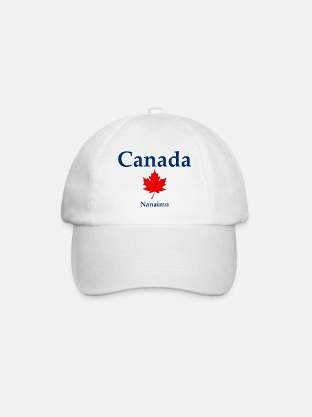 Nanaimo - British Columbia - Canada - Kanada - Baseballkappe - Weiß/Weiß