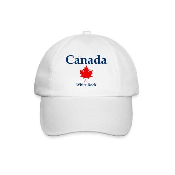 White Rock - British Columbia - Canada - Kanada - Baseballkappe - Weiß/Weiß - Vorne