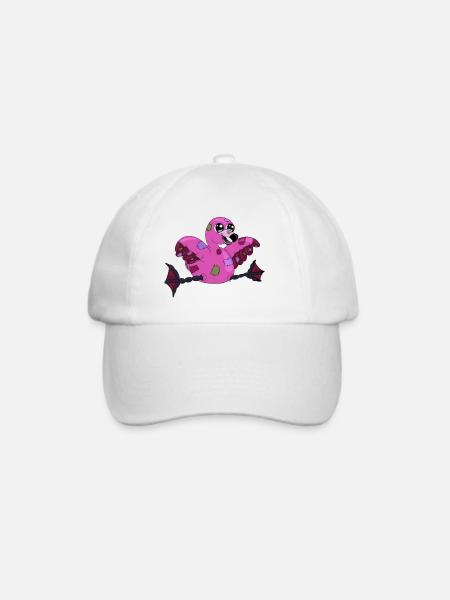 Flamingo - Baseballkappe - Weiß/Weiß