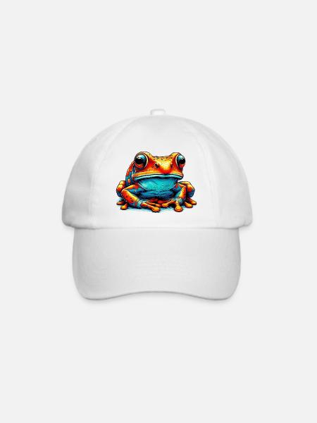 Frosch - Baseballkappe - Weiß/Weiß