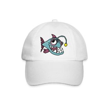 Anglerfisch - Baseballkappe - Weiß/Weiß - Vorne